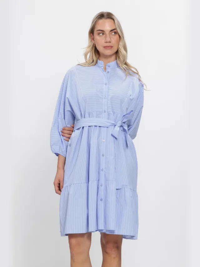 MINUS Dames Jurken Msrikke Dress - Lichtblauw