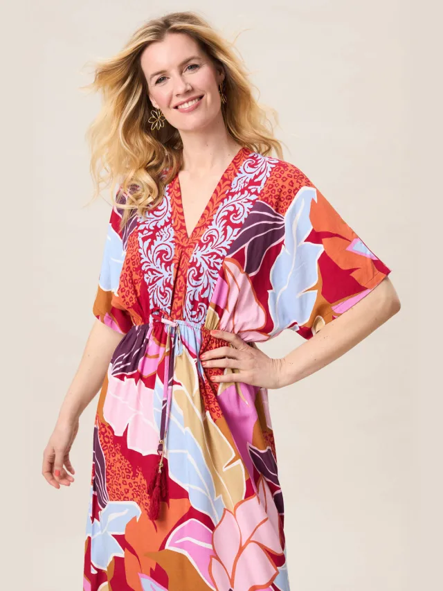 Miss Etam midi jurk multi multi kleur