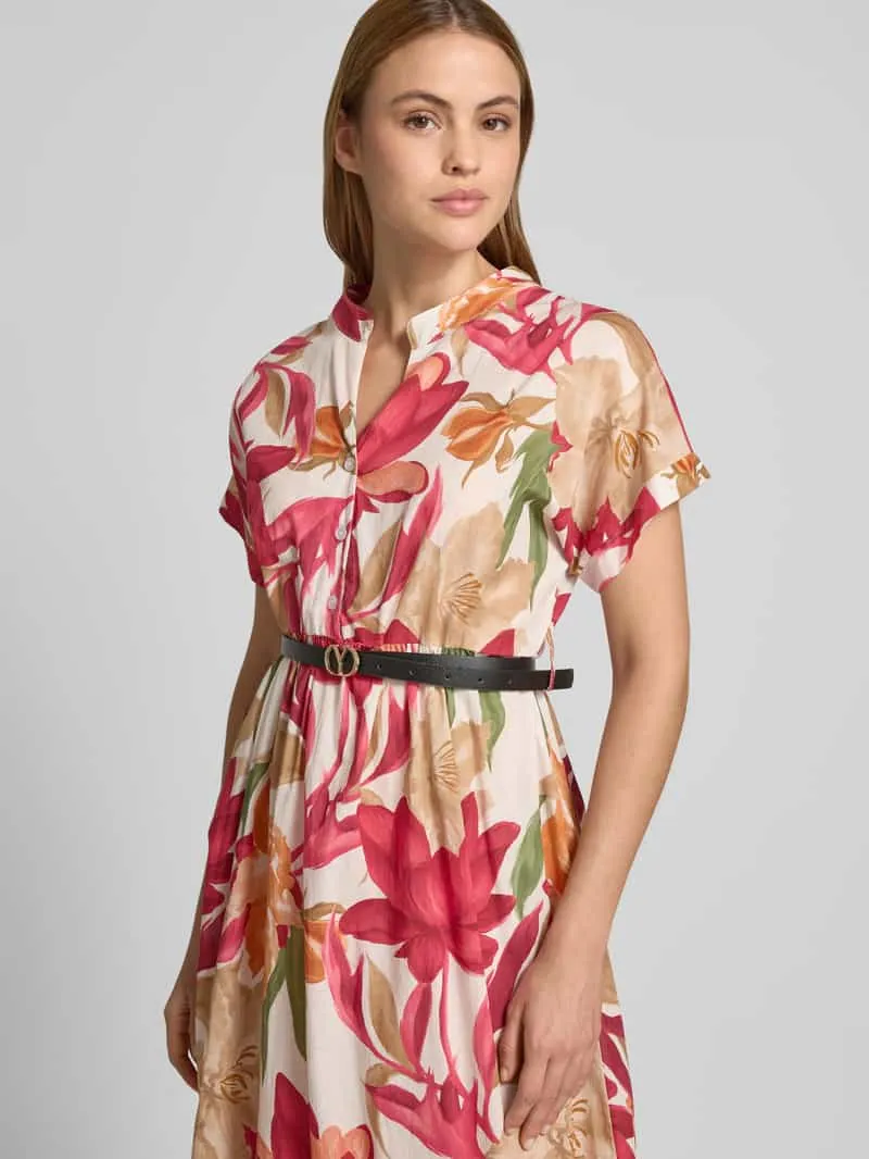 ZABAIONE midi-jurk met riem model 'Za44ritii' felroze, foto 4