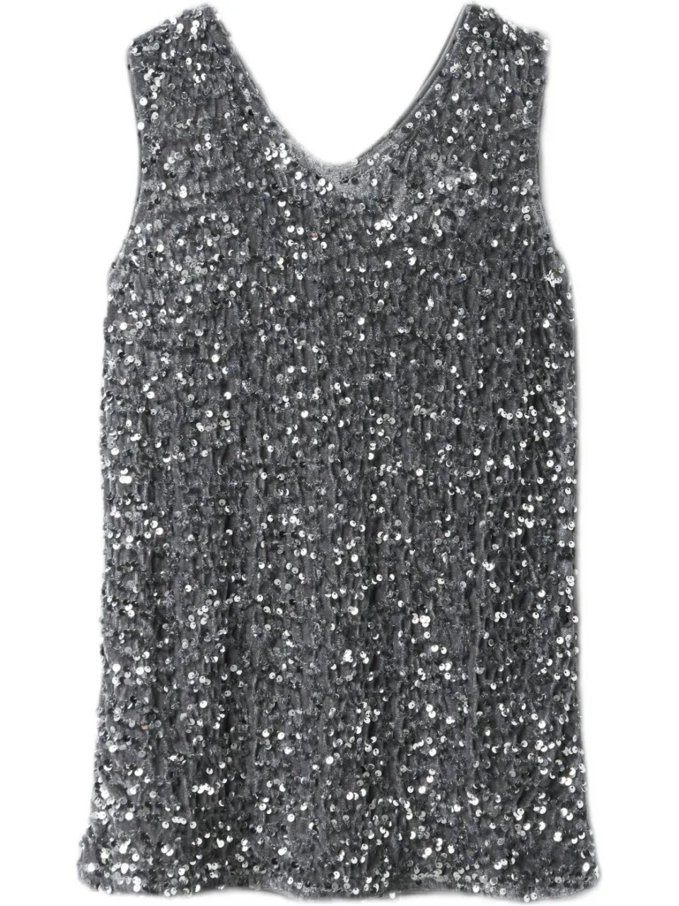 NAME IT glitterjurk met pailletten grijs/zilver, foto 3