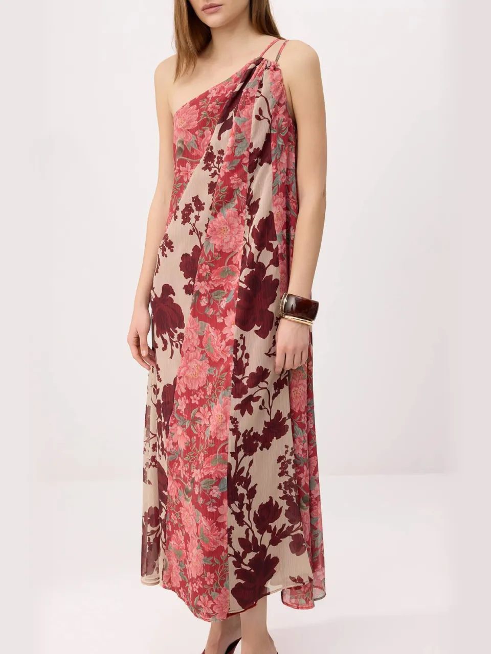 Trendyol TRENDYOLMİLLA Dames Meerkleurig Bloemen Maxi Mouwloos Recht Jurken veelkleurig, foto 2