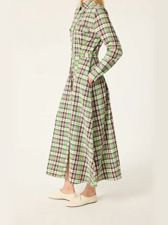 TOUCHÉ PRIVÉ Maxi blousejurk met riem - Bruin - Dames
