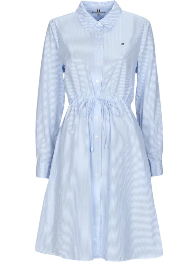 Tommy Hilfiger Korte Jurk Tommy Hilfiger ITHAKA KNEE SHIRT-DRESS LS Blauw