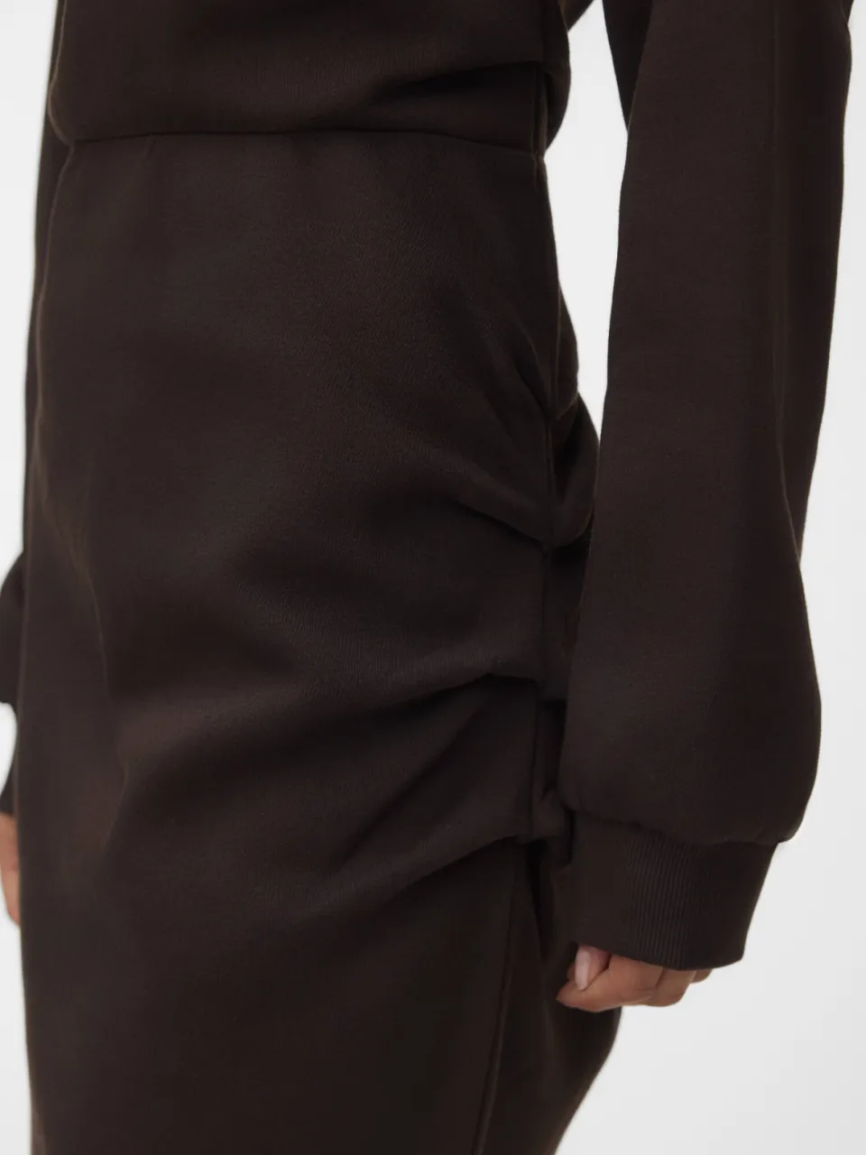 Vero Moda x Wehkamp midi sweatjurk - bruin, foto 5