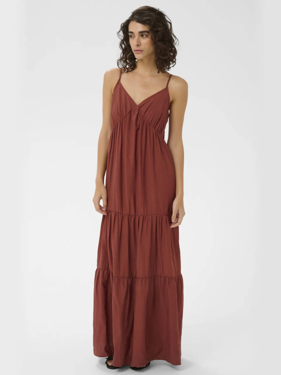 Kaffe maxi jurk rood