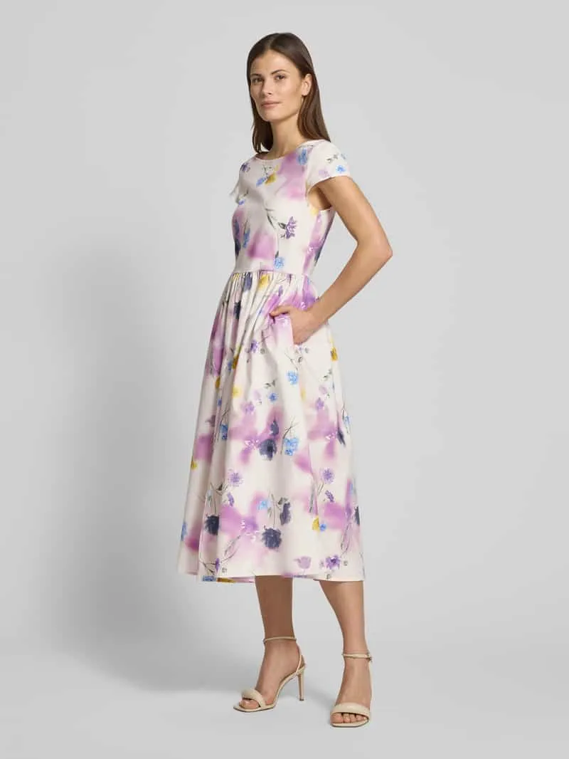 GUIDO MARIA KRETSCHMER WOMAN Midi-jurk met een florale all-over print Model 'Bridgerton' - GMK for Bridgerton lila, foto 4