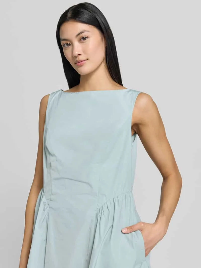 Christian Berg Woman Selection midi-jurk met gesmokte details aan de achterkant rookblauw, foto 3