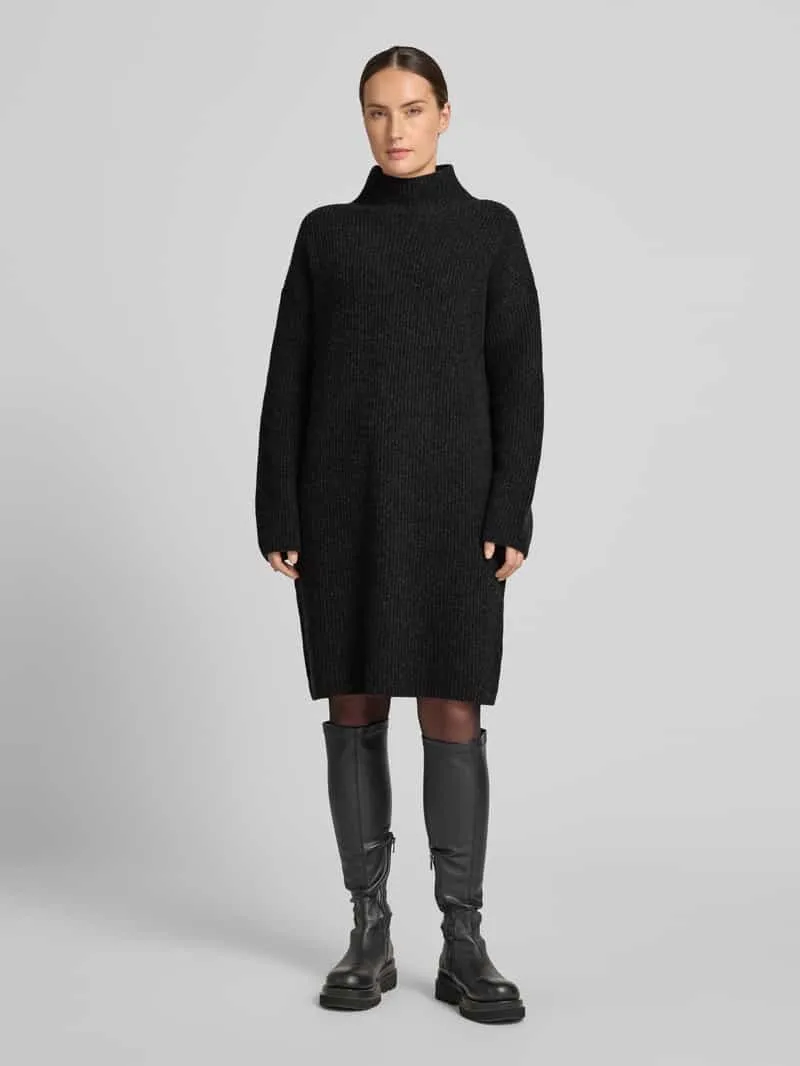 Marc O'Polo Loose fit tricotjurk van wolmix Antraciet