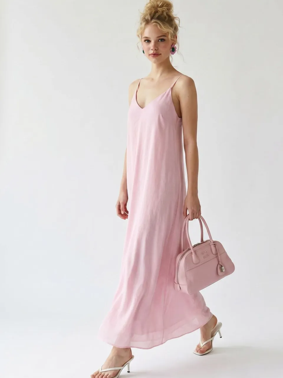 Mixray Mouwloze A-lijn Maxi-jurk blush, foto 2