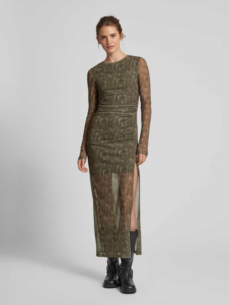 Noisy May Maxi-jurk met plooien, model 'JUDITH' Grafiet
