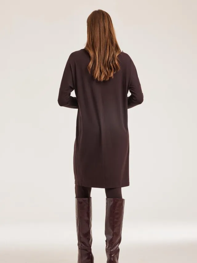 Didi Dames Loose dress Indy Chocolate brown