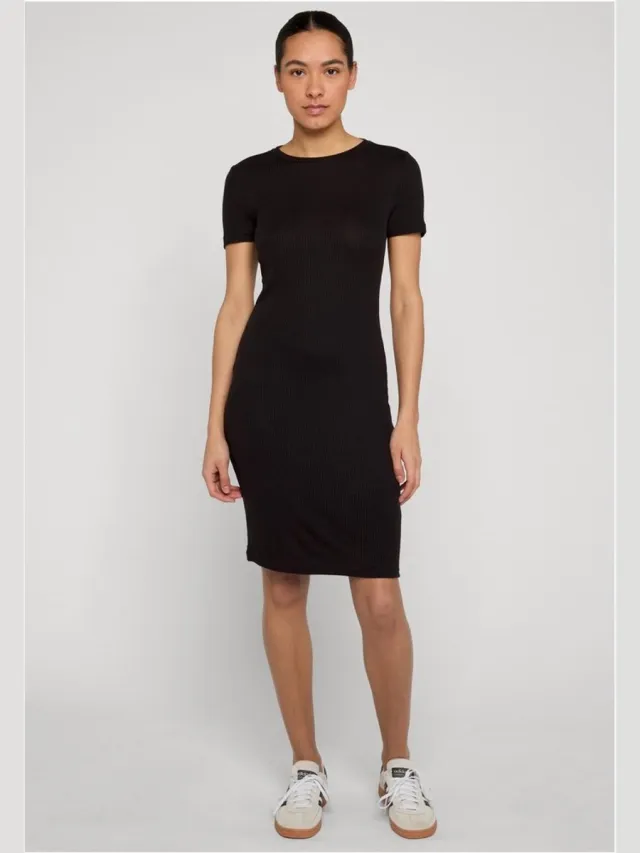 Urban Classics Basic Slim Fit TShirt Dress Korte jurk - 3XL - Zwart