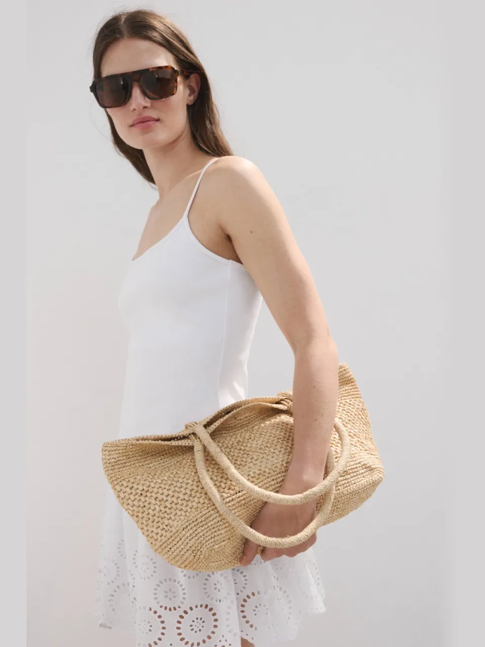 Mango broderie korte zomerjurk - wit, foto 3