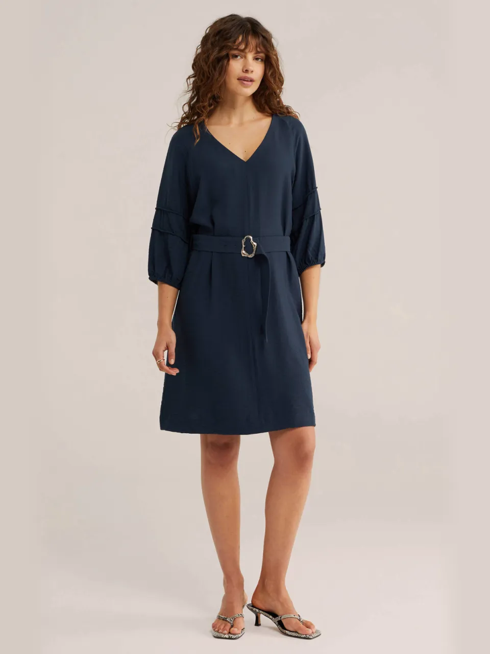 WE Fashion korte jurk donkerblauw, foto 3