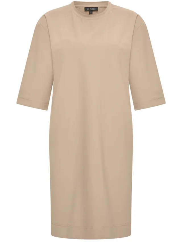 Mi Piace Bonded Travel Jurk Midi 202682 Latte - Maat :