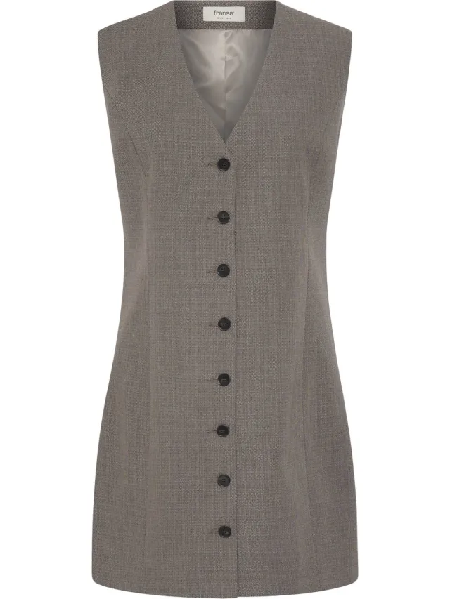 Fransa FRISOLDES DR 1 - Dames - Mini jurken Driftwood Melange