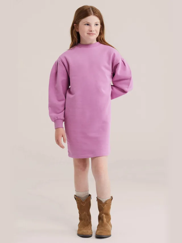 WE Fashion sweatjurk met backprint roze