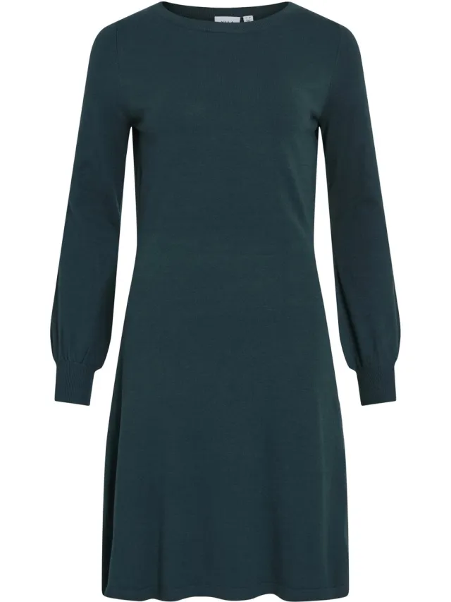 Vila VIKALIA L/S BOATNECK KNIT DRESS RP1/KA - Dames - Mini jurken Ponderosa Pine