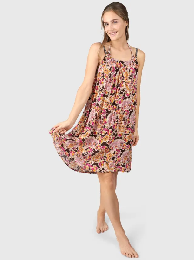 Brunotti Isla-Sakai Women Dress | Multi Color Brown Orange Pink