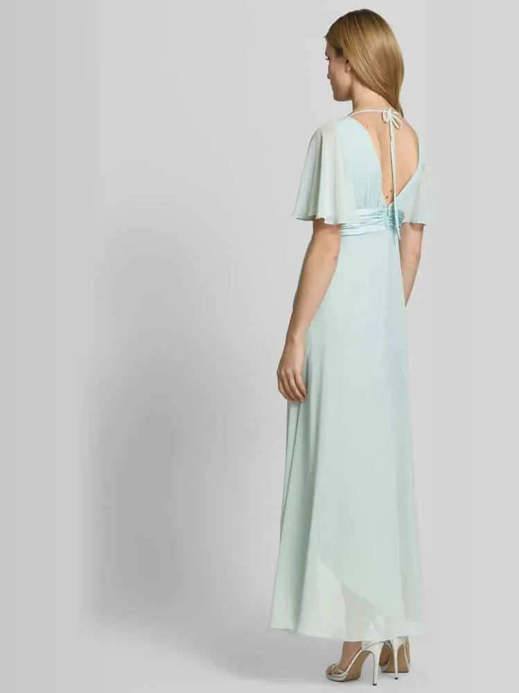 Jake*s Cocktail midi-jurk van chiffon met diepe V-hals lindegroen, foto 3