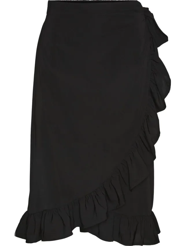 Vero Moda VMOLEA TY HW BLK SKIRT WVN GA Dames Rok Zwart