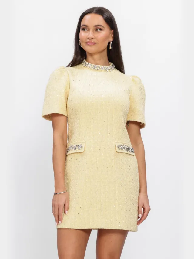 Lina Locchi Dames Jurken Ll-agnese - Butter Yellow