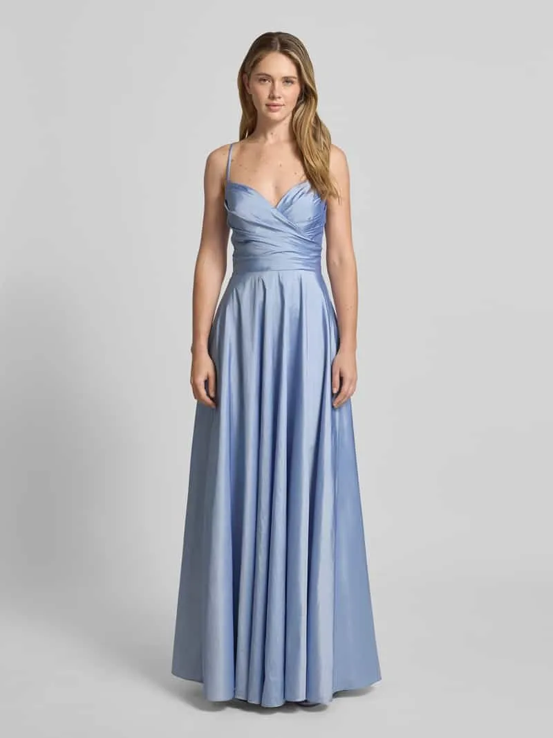 LUXUAR FASHION Avondjurk met plooien Lichtblauw