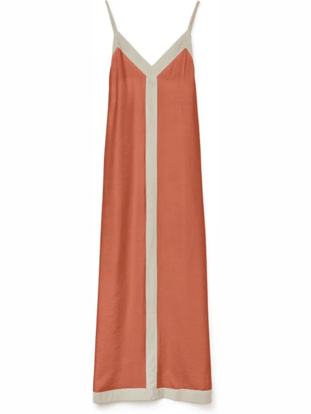 Vero Moda VMDENISE SINGLET ANKLE DRESS WVN BTQ GA - Dames - Maxi jurken Langoustino