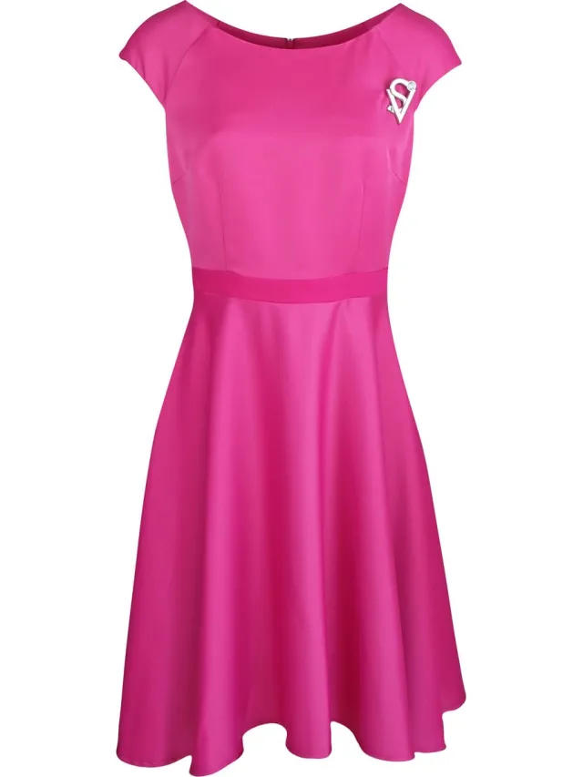 Very Simple Verysimple • fuchsia jurk • maat XS (IT40)