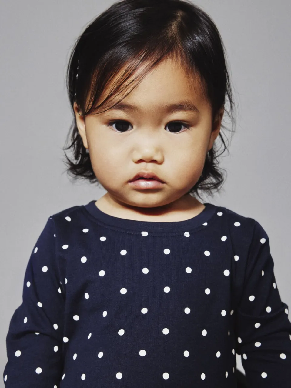 NAME IT mini jurk met stippen donkerblauw wit, foto 3