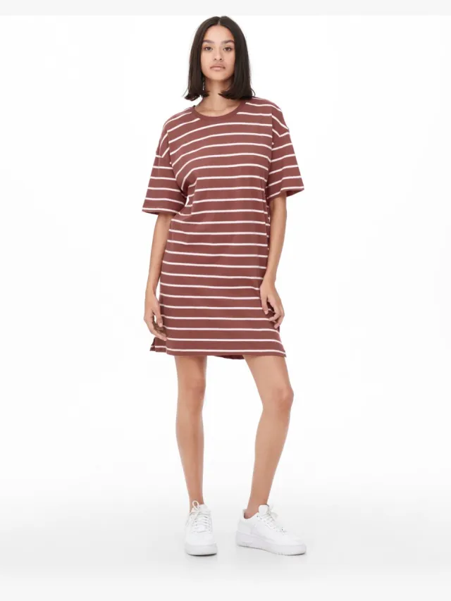 JDY JDYLUCIA S/S SHORT OVERSIZE DRESS JRS Dames Jurk Apple Butter
