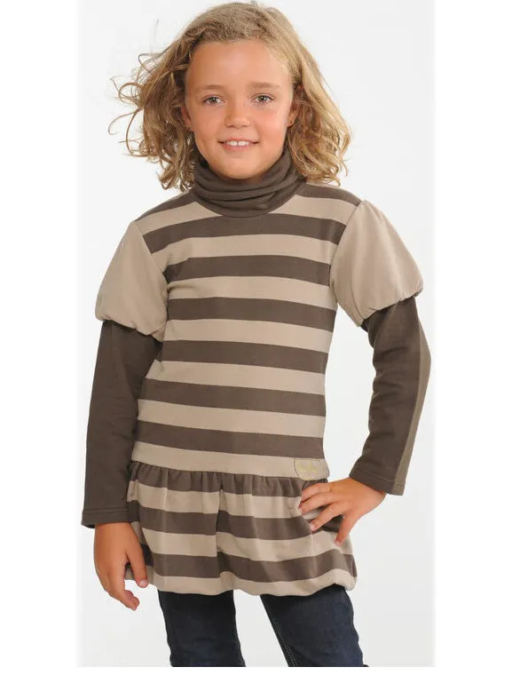 Miss Girly Korte Jurk Miss Girly Robe fille FARIMA Bruin