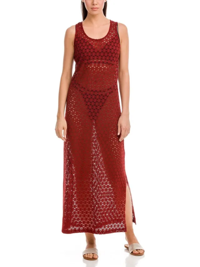 Vamp! VAMP beachwear dress red terracotta bordeaux