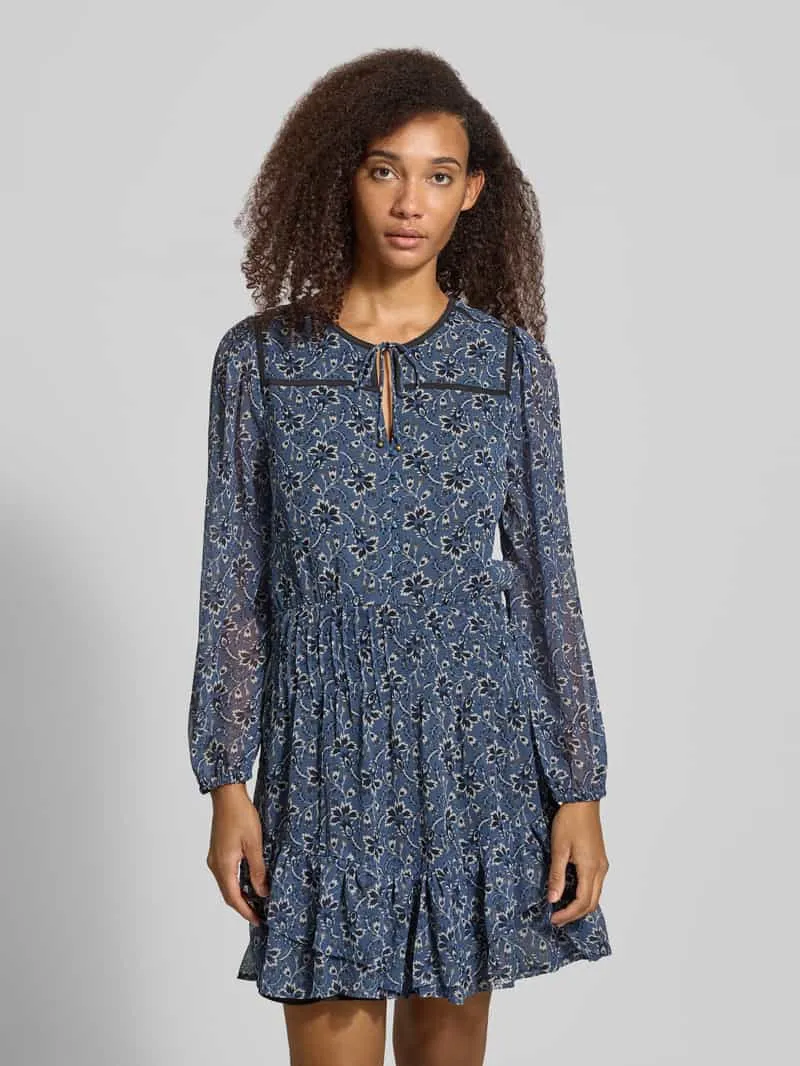 Pepe Jeans Mini-jurk met volantzoom model 'HELOYSE' Lichtblauw