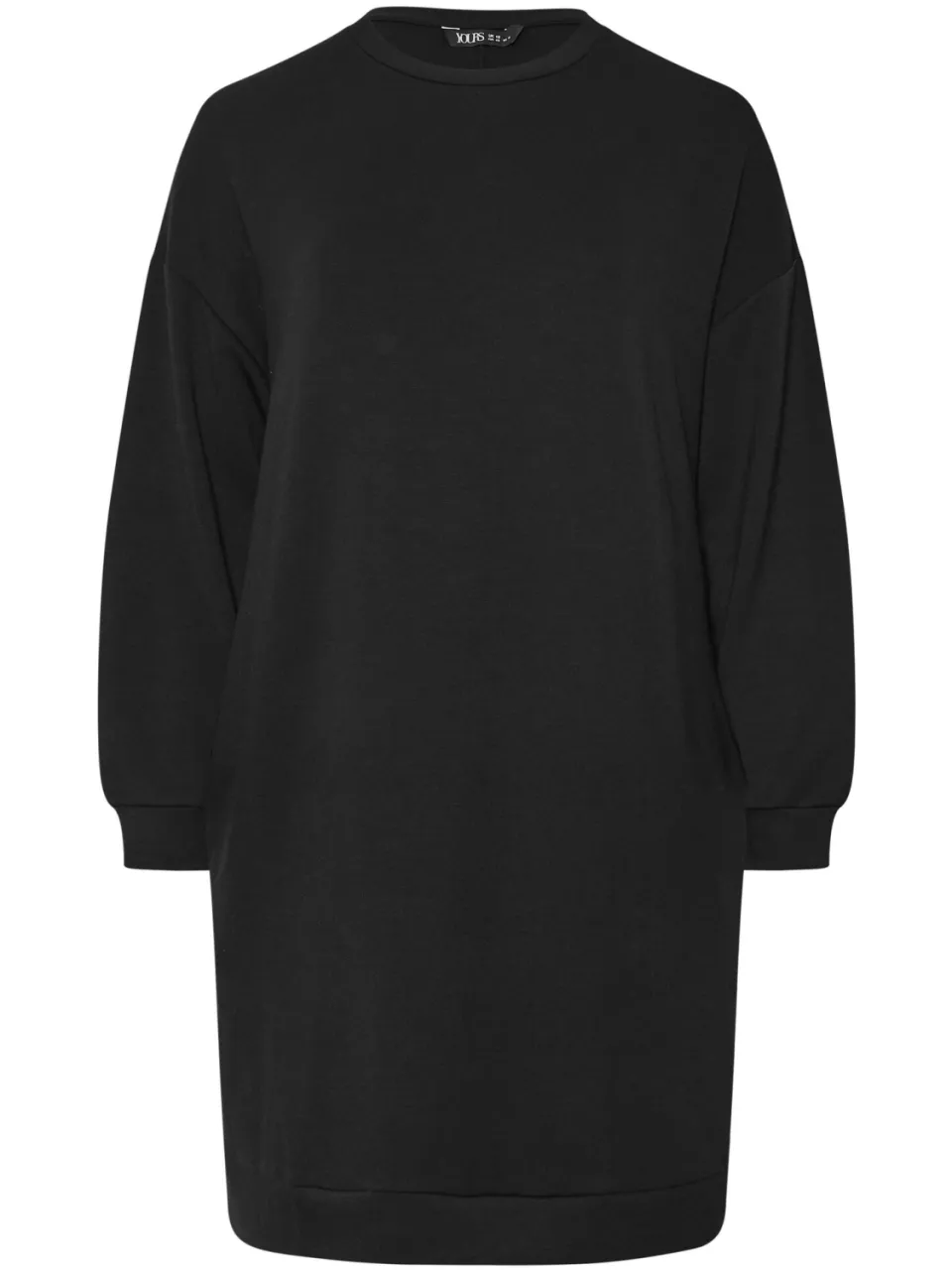 Yours Zwarte Sweatshirtjurk Met Zakken-56, foto 4