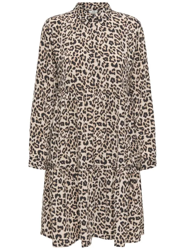 JDY JDYPIPER L/S SHIRT DRESS WVN NOOS - Dames - Maxi jurken Pumice Stone