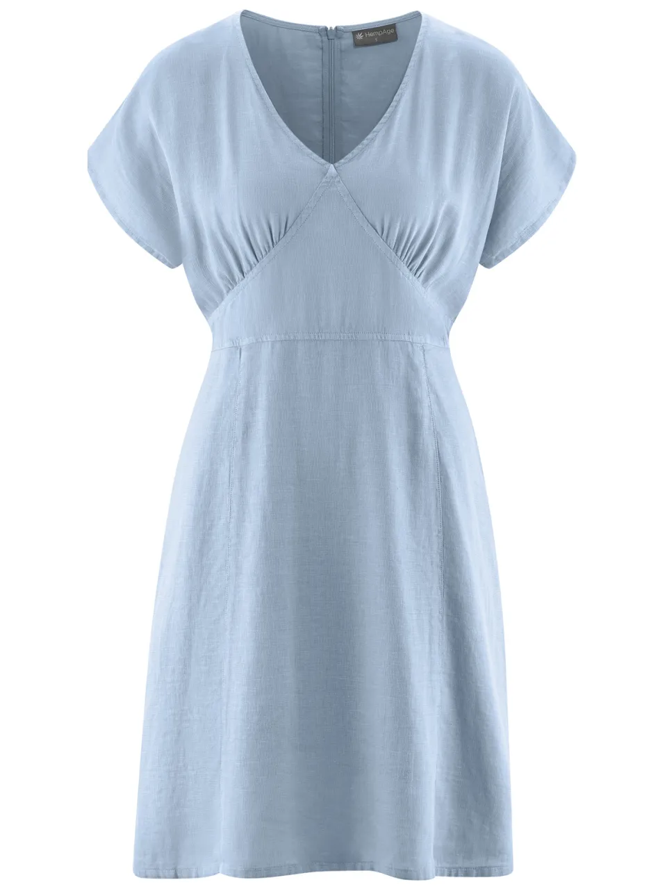 HempAge dames vegan Jurk Sophisticated Summer Rookblauw blauw, foto 2