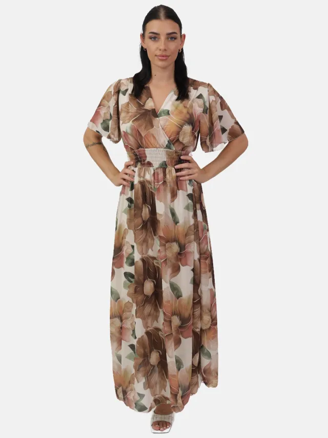 Elara Maxikleid Braun