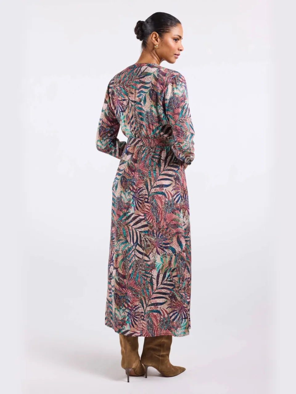 Didi maxi jurk met ceintuur en print - meerkleurig multi, foto 4