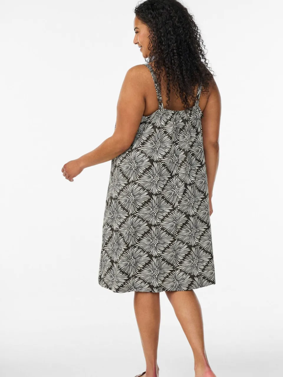 Zizzi zomerjurk Plus Size met print - zwart, foto 4