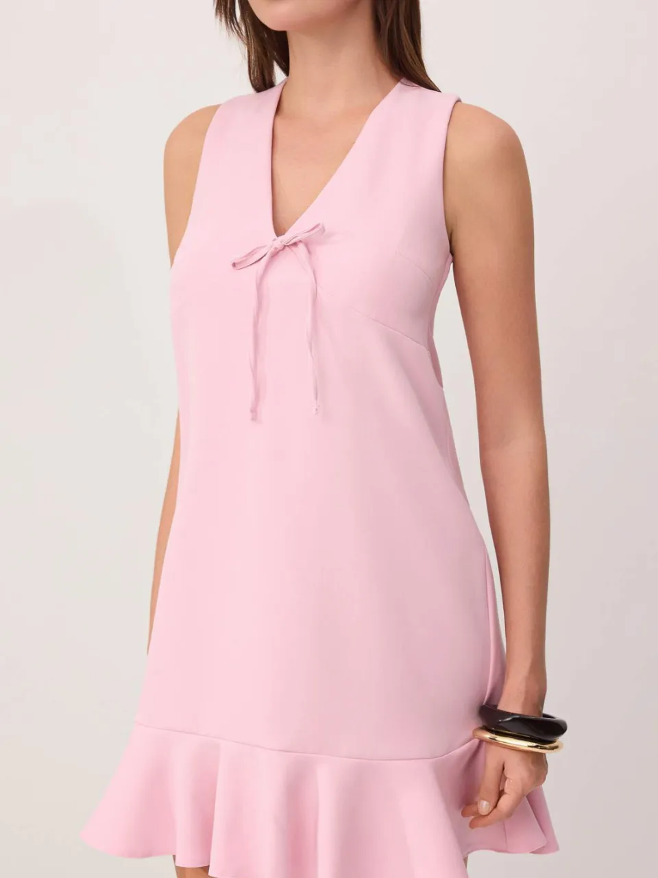 Trendyol TRENDYOLMİLLA Dames Roze Effen Kort / Mini Mouwloos A-lijn Jurken, foto 2