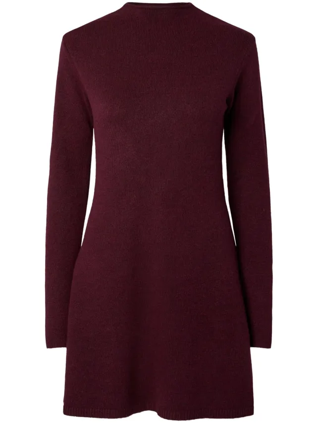 Pieces midi-jurk PCJUNNA tawny port1