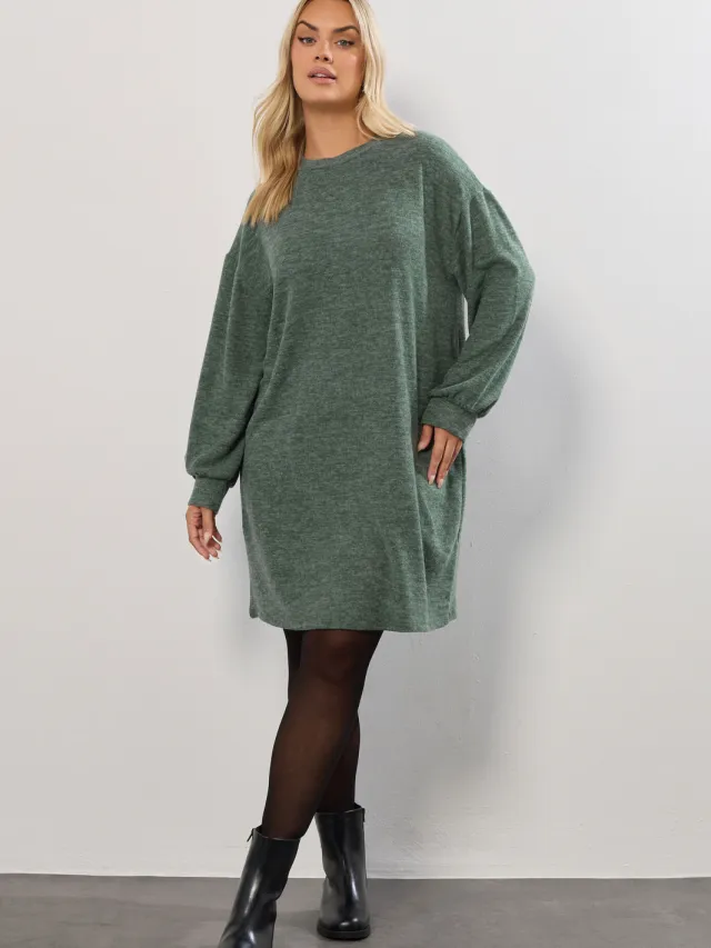 Yours Groene Soft Touch Jumperjurk Green