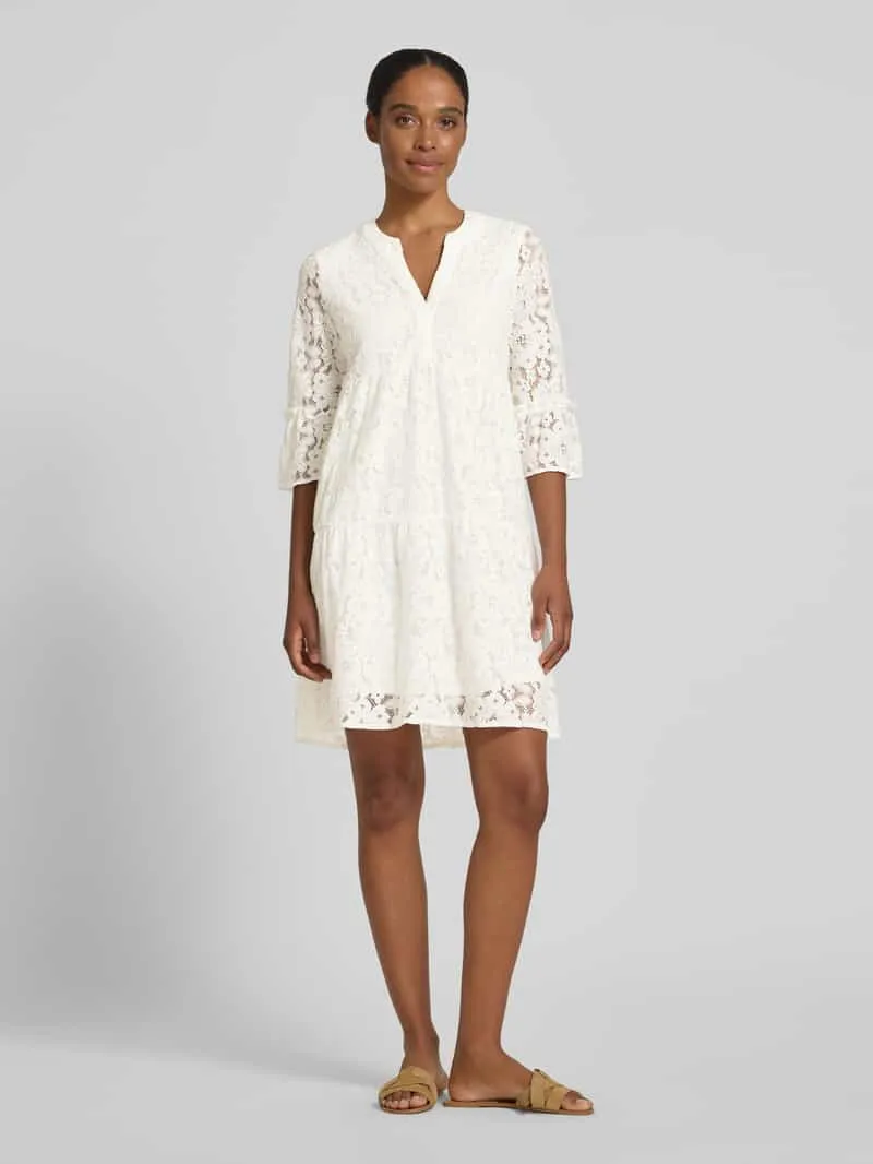 Vero Moda loose fit kanten jurk van katoenmix model 'HONEY' Wit