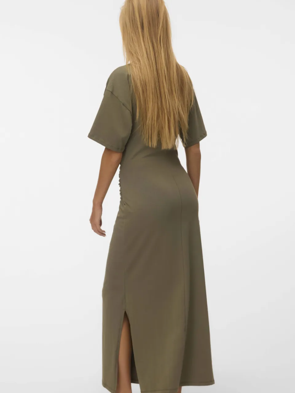 Vero Moda midi T-shirtjurk - lichtgeel, foto 3