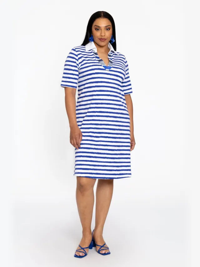 Yoek Polo-jurk RIVIERA | Blauw