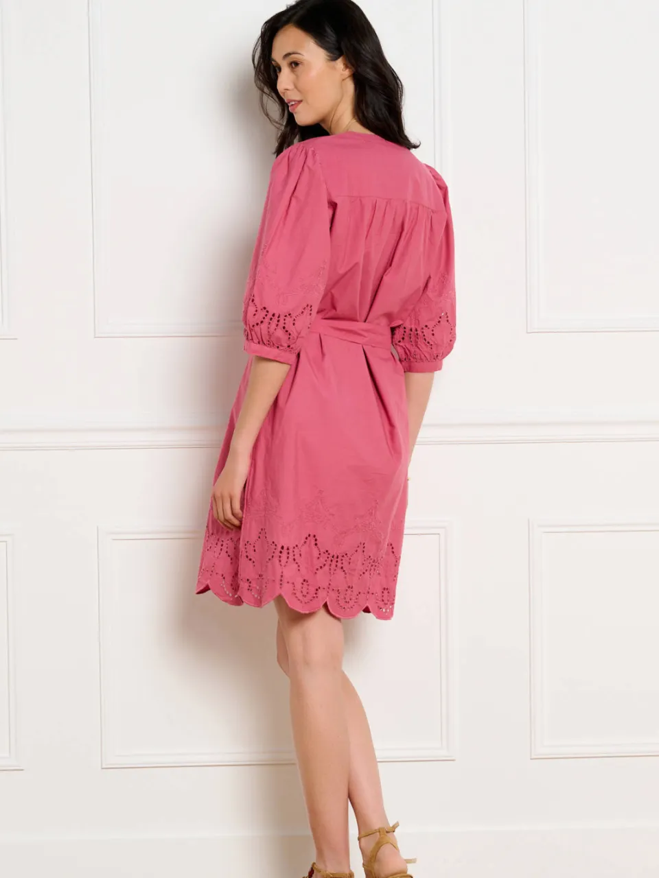 LOLALIZA broderie blousejurk - roze, foto 5