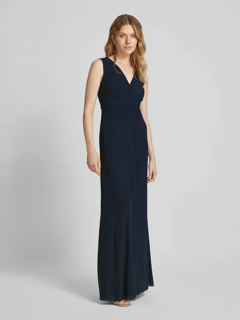 Vera Mont Avondjurk in wikkellook Marineblauw