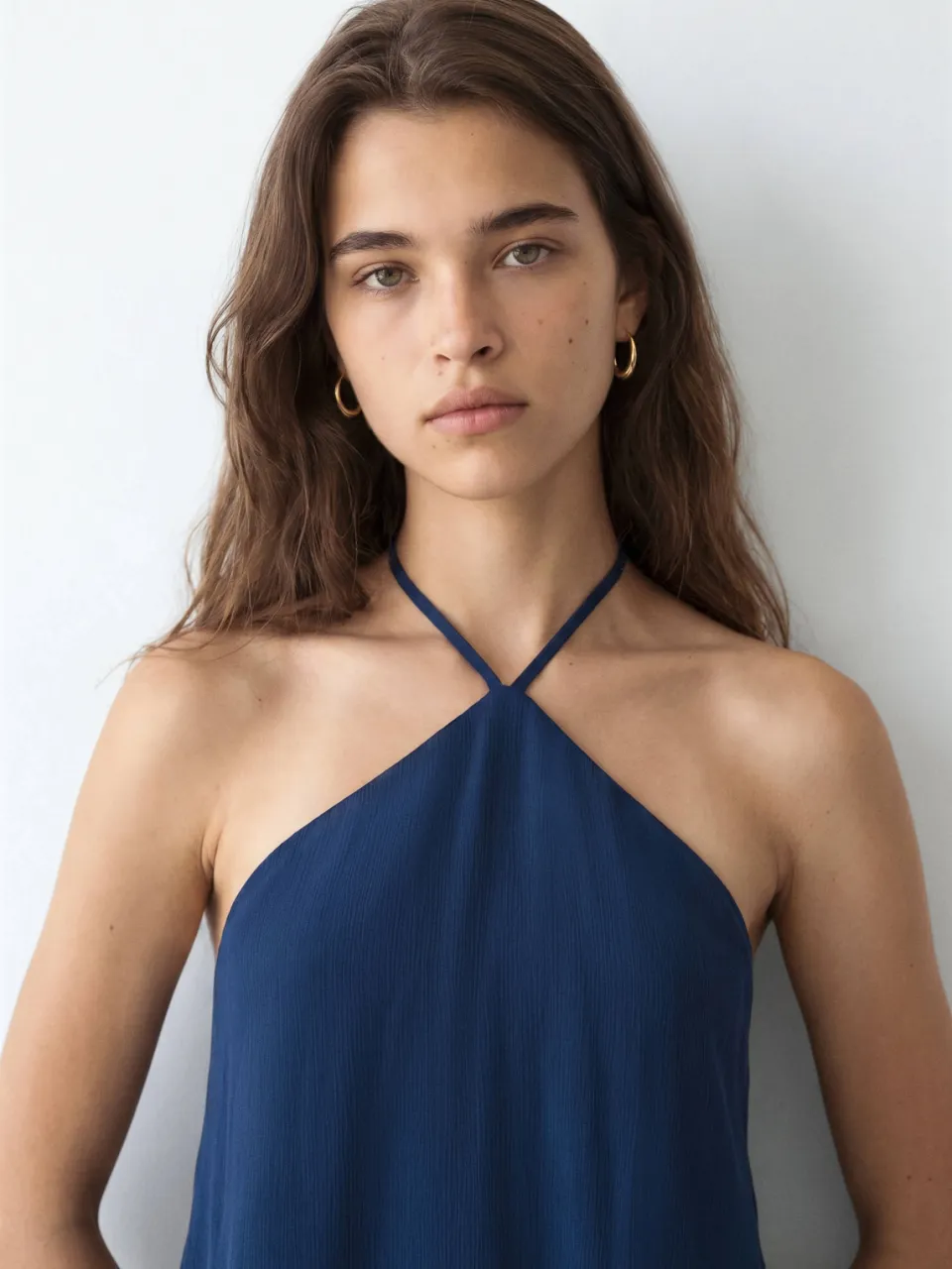 Mango halterjurk donkerblauw, foto 3