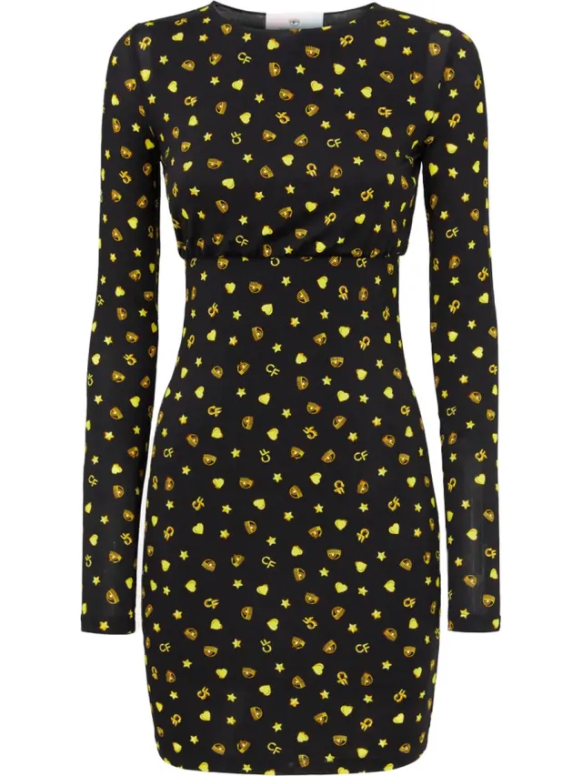 Chiara Ferragni • zwarte jurk met logo • maat S (IT42)
